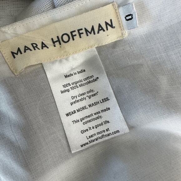 Mara Hoffman Cut Out stripe Organic Cotton Midi Dress Size 0 - Picture 7 of 9